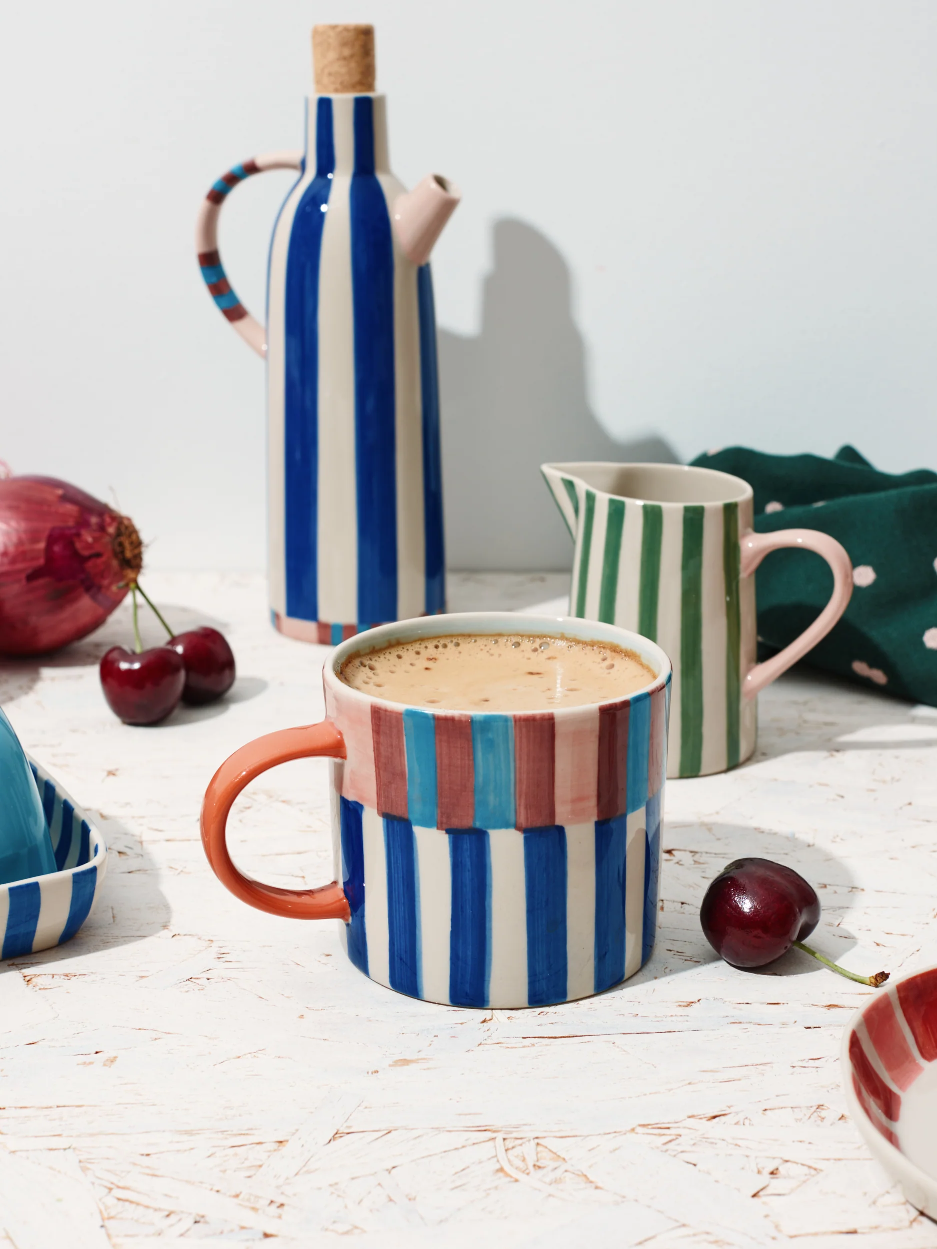 BLOOMIE BLUE STRIPE MUG - Image 2