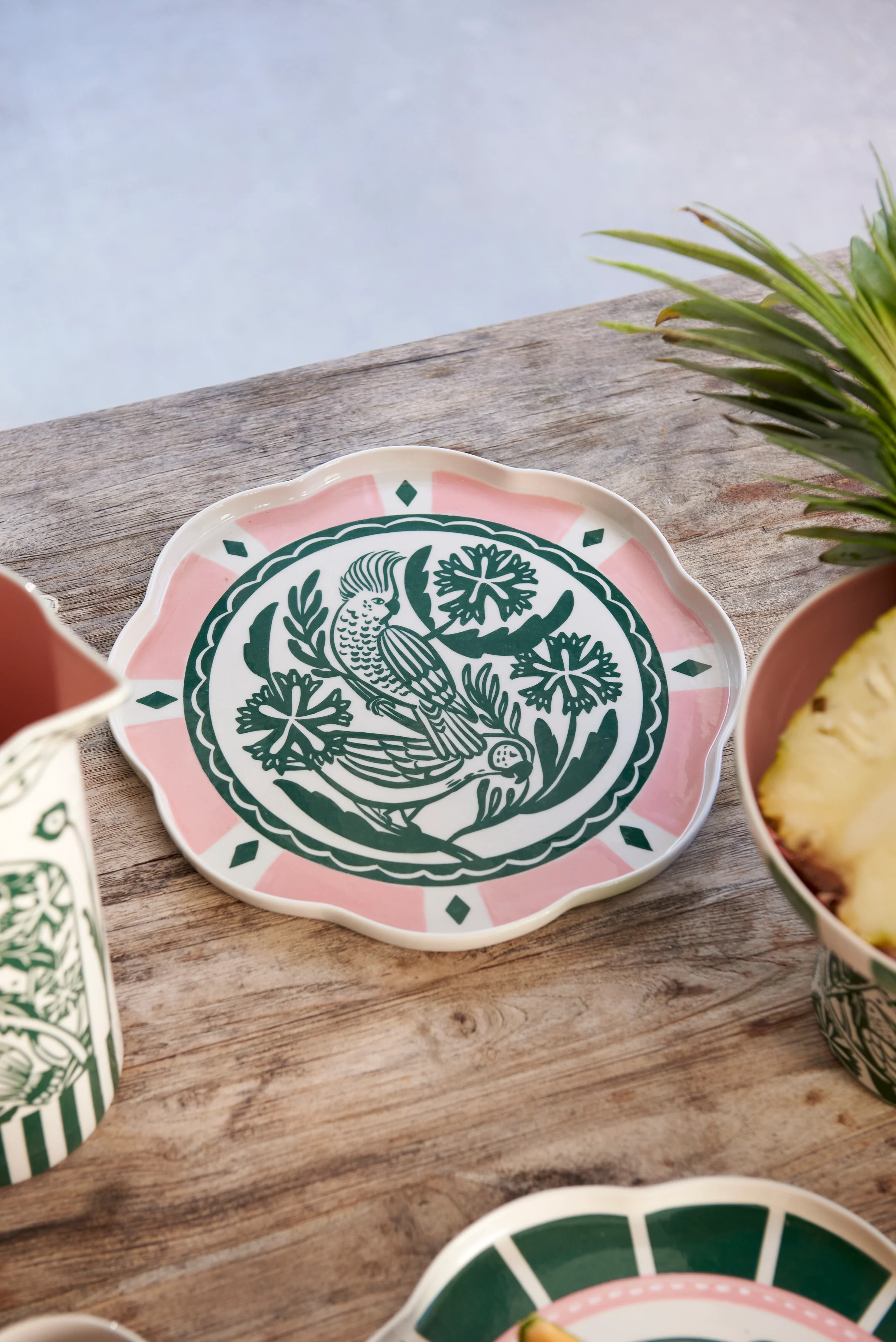 DEL SOL BIRD PLATTER GREEN - Image 2