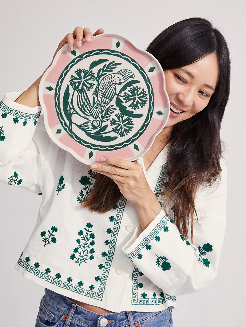 DEL SOL BIRD PLATTER GREEN - Image 4