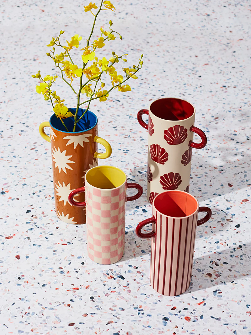 GRIFFE TALL VASE MUSTARD STAR - Image 2