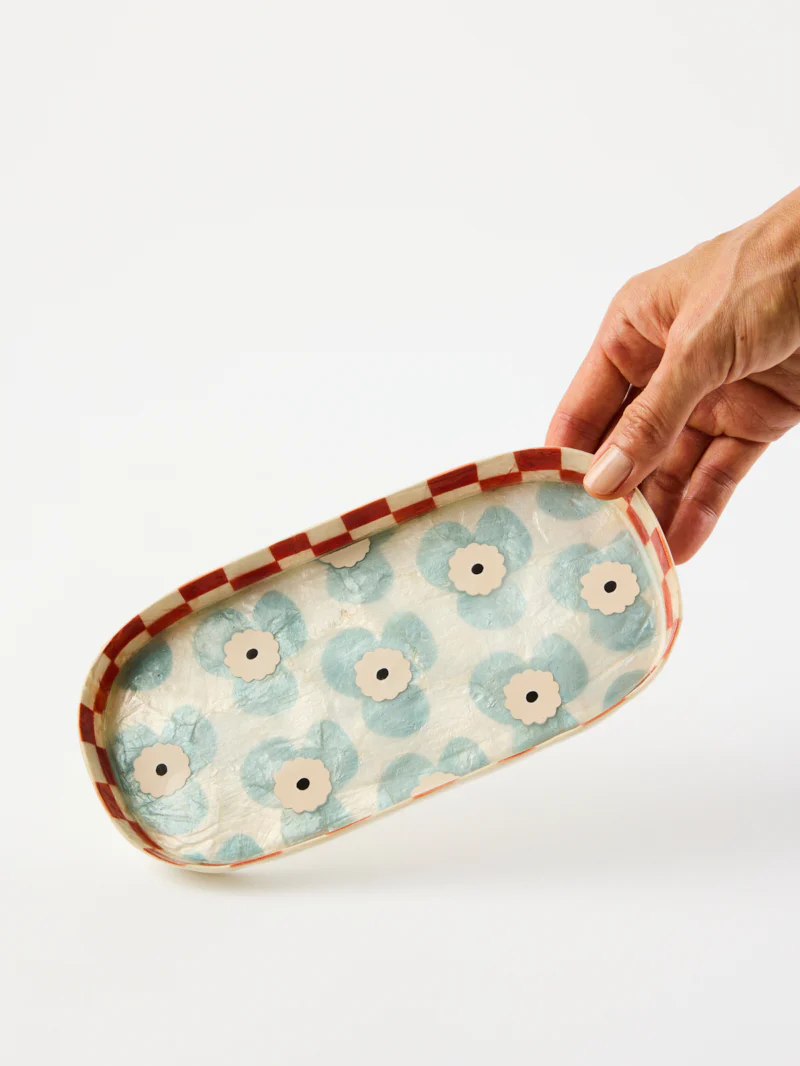 PARADIS BLUE FLOWER TRAY - Image 3